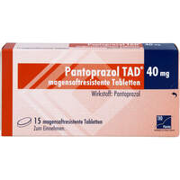 Pantoprazol TAD 40mg magensaftresistente Tabletten, 15 Stk., TAD Pharma GmbH