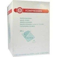 MULLKOMPRESSEN 10x10CM 8F STERIL, 25x5 Stück, Nobamed Paul Danz AG