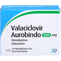 Valaciclovir Aurobindo 500 mg Filmtabletten, 10 Stk., PUREN Pharma GmbH & Co. KG