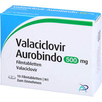 Valaciclovir Aurobindo 500 mg Filmtabletten, 10 Stk., PUREN Pharma GmbH & Co. KG