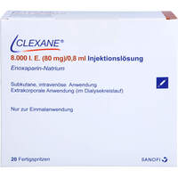 CLEXANE 8.000I.E.80mg/0.8ml ILO i.e.Fertigspr. B, 20 st, Docpharm GmbH