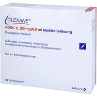 CLEXANE 8.000I.E.80mg/0.8ml ILO i.e.Fertigspr. B, 20 st, Docpharm GmbH