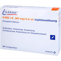 CLEXANE 6.000I.E.60mg/0.6ml ILO i.e.Fertigspr. B, 24 st, Docpharm GmbH