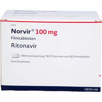 Norvir 100mg Filmtabletten, 90 st, Abbvie Deutschland GmbH & Co. KG