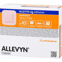 ALLEVYN Ag Adhesive 7.5x7.5 cm Wundverband, 10 st, Tora Pharma GmbH