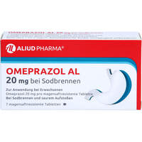 Omeprazol AL 20MG bei Sodbrennen, 7 Stk., Aliud Pharma GmbH