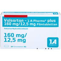Valsartan - 1 A Pharma plus 160/12.5mg Filmtabl., 28 st, 1 A Pharma GmbH