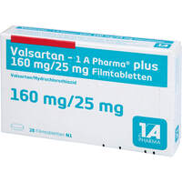Valsartan - 1 A Pharma plus 160/25mg Filmtabl., 28 st, 1 A Pharma GmbH