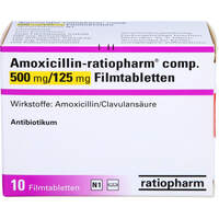 Amoxicillin-ratiopharm comp 500mg/125mg Filmtabl, 10 st, ratiopharm GmbH
