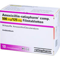 Amoxicillin-ratiopharm comp 500mg/125mg Filmtabl, 10 st, ratiopharm GmbH