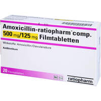 Amoxicillin-ratiopharm comp 500mg/125mg Filmtabl, 20 Stk., ratiopharm GmbH