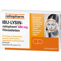 IBU-LYSIN-ratiopharm 684 mg Filmtabletten, 10 Stk., ratiopharm GmbH