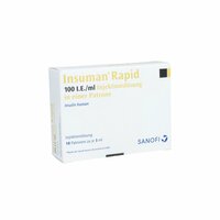 Insuman Rapid 100 I.E./ml Patrone Zylinderamp., 10x3 ml, Emra-Med Arzneimittel GmbH