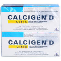 Calcigen D Citro 600mg/400 I.E. Kautabletten, 120 Stk., Cooper Consumer Health Deutschland GmbH