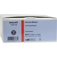 ASSURA Konvexe Basisplatten ausschneidbar R. 50mm, 4 Stück, Coloplast GmbH