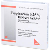 Bupivacain 0.25% JENAPHARM, 10x5 ml, Mibe GmbH Arzneimittel