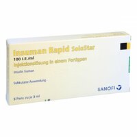 Insuman Rapid 100I.E./ml SoloStar Fertigpen, 5x3 ml, Eurimpharm Arzneimittel GmbH