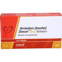 Amlodipin (besilat) Dexcel 5mg Tabletten, 100 st, Dexcel Pharma GmbH