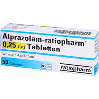 Alprazolam-ratiopharm 0.25mg Tabletten, 50 st, ratiopharm GmbH