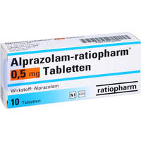 Alprazolam-ratiopharm 0.5mg Tabletten, 10 Stk., ratiopharm GmbH