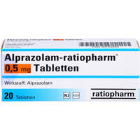 Alprazolam-ratiopharm 0.5mg Tabletten, 20 st, ratiopharm GmbH