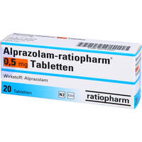 Alprazolam-ratiopharm 0.5mg Tabletten, 20 st, ratiopharm GmbH
