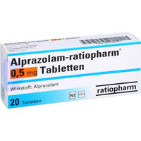 Alprazolam-ratiopharm 0.5mg Tabletten, 20 st, ratiopharm GmbH