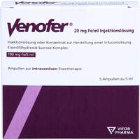 Venofer 20mg Fe/ml Injektionslsg Durchstechfl., 5x5 ml, Orifarm GmbH