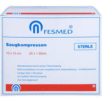 Saugkompresse 10x10cm steril, 25x1 st, Fesmed Verbandmittel GmbH
