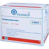 Saugkompresse 10x10cm steril, 25x1 st, Fesmed Verbandmittel GmbH