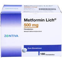 Metformin Lich 500mg Filmtabletten, 180 st, Zentiva Pharma GmbH