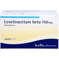 Levetiracetam beta 750mg Filmtabletten, 200 Stk., betapharm Arzneimittel GmbH