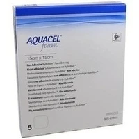 AQUACEL Foam nicht-adhäsiv 15x15cm, 5 Stück, Convatec (Germany) GmbH