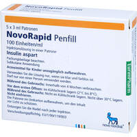 NovoRapid Penfill Zylinderampullen, 5x3 ml, Eurimpharm Arzneimittel GmbH