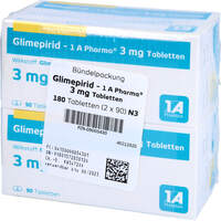 Glimepirid - 1 A Pharma 3 mg Tabletten, 180 st, 1 A Pharma GmbH