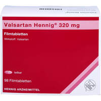 Valsartan Hennig 320mg Filmtabletten, 98 st, Hennig Arzneimittel GmbH & Co. KG