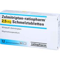 Zolmitriptan-ratiopharm 2.5mg Schmelztabletten, 12 st, ratiopharm GmbH