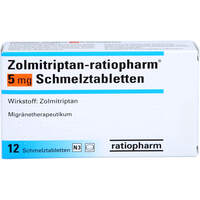 Zolmitriptan-ratiopharm 5mg Schmelztabletten, 12 st, ratiopharm GmbH