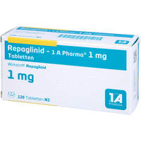 Repaglinid - 1 A Pharma 1mg Tabletten, 120 st, 1 A Pharma GmbH
