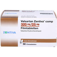 Valsartan Zentiva comp 320mg/25mg Filmtabletten, 98 st, Zentiva Pharma GmbH