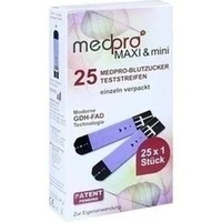 medpro MAXI & mini Blutzucker-Teststreifen einzeln, 25 × 1 Stück, Medpro GmbH