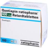 Quetiapin-ratiopharm 400mg Retardtabletten, 100 Stk., ratiopharm GmbH