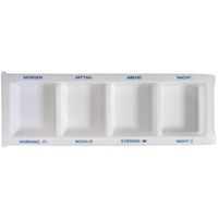 Medikamentendispenser 1 Tag 4 gro&szlig;e F&auml;cher 5x6cm, 1 st, Careliv Produkte Ohg