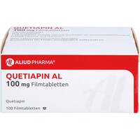 Quetiapin AL 100mg Filmtabletten, 100 st, Aliud Pharma GmbH