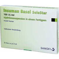 Insuman Basal 100 I.E./ml Solostar Fertigpen, 5x3 ml, Eurimpharm Arzneimittel GmbH