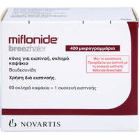 Miflonide Breezhaler 400 ug Hartkps.m.Plv.z.Inhal., 60 st, Eurimpharm Arzneimittel GmbH