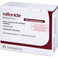 Miflonide Breezhaler 400 ug Hartkps.m.Plv.z.Inhal., 60 st, Eurimpharm Arzneimittel GmbH