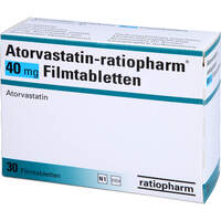 Atorvastatin-ratiopharm 40mg Filmtabletten, 30 Stk., ratiopharm GmbH