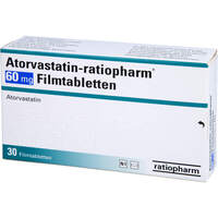 Atorvastatin-ratiopharm 60mg Filmtabletten, 30 Stk., ratiopharm GmbH