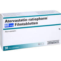 Atorvastatin-ratiopharm 60mg Filmtabletten, 30 Stk., ratiopharm GmbH